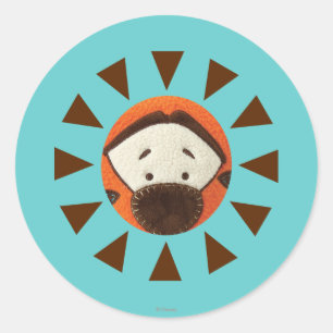 Pook-a-Looz Tigger Peeking Classic Round Sticker