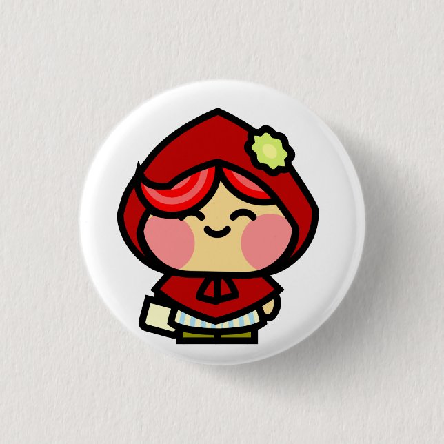 Pookah Red Riding Hood Button (Front)