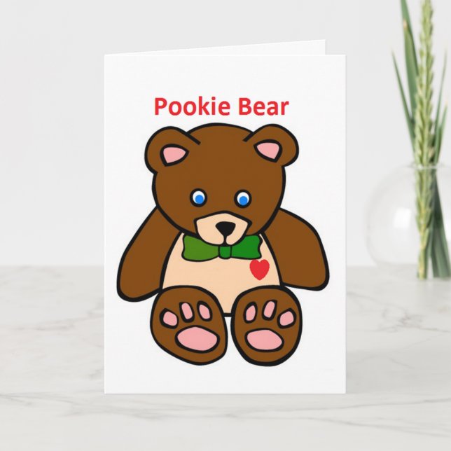 Pookie Bear Card Holiday Card (Front)