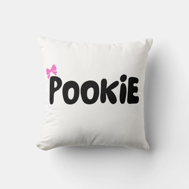 "Pookie" Cozy Decorative Pillow (Front)