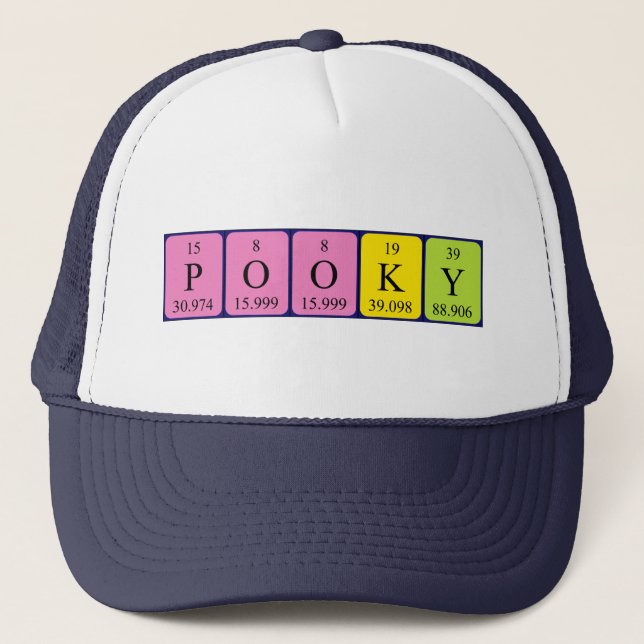 Pooky periodic table name hat (Front)