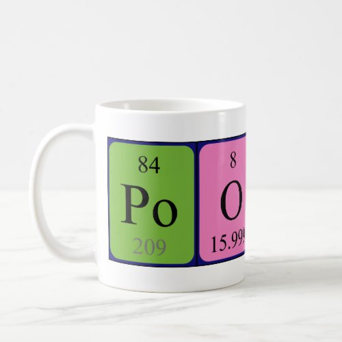 Pooky periodic table name mug