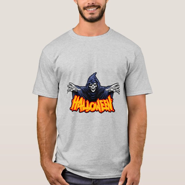 pooky Pumpkin Skull T-Shirt (Front)
