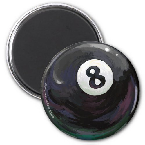 Pool 8 Ball Art Magnet