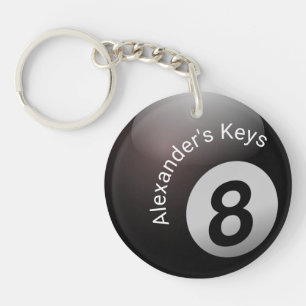 Pool 8 Personalize Keychain