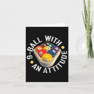 Pool 9 Ball With An Attitude Shirt  Card