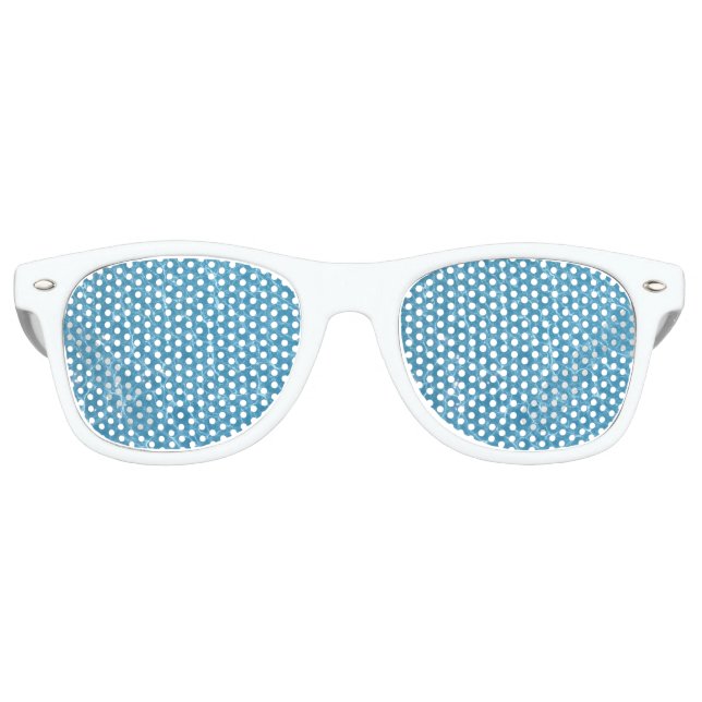 Pool Adult Retro Party Shades, White Retro Sunglasses (Front)
