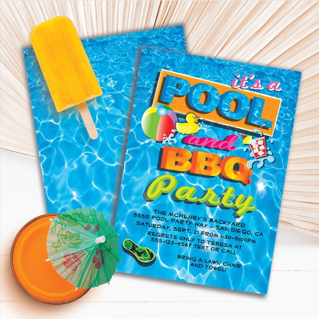 Pool and BBQ Party Invitations (Creator Uploaded)