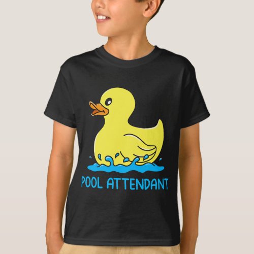 Pool Attendant _ Lifeguard swimming rubber duck cu T_Shirt