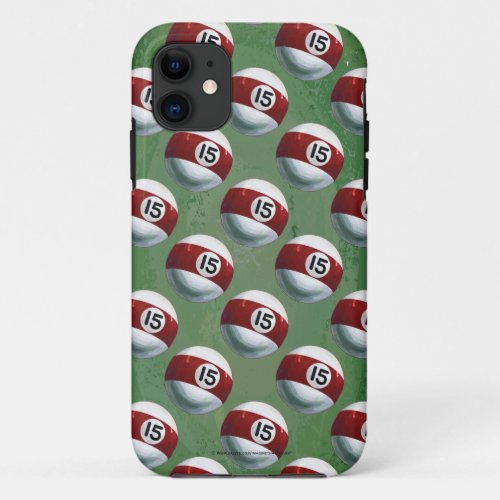 Pool Ball 15 Pattern iPhone 11 Case