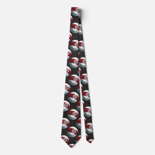 Pool Ball 15 Pattern Tie