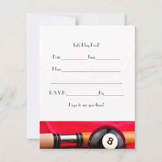 Pool Ball and cue (Back)