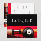 Pool Ball and cue (Front/Back)