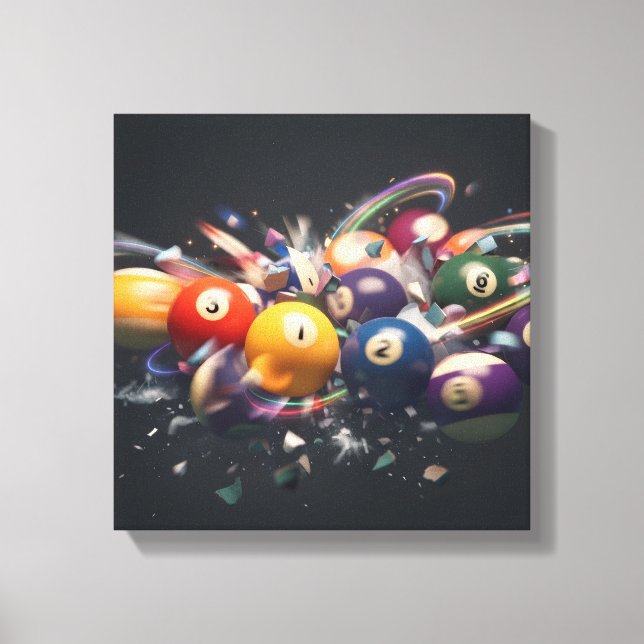 Pool Ball Style Canvas Print (Front)