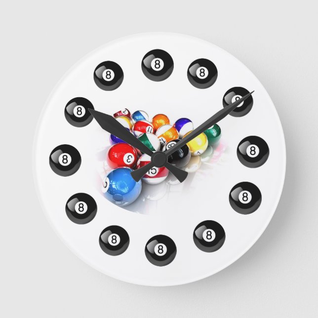 Pool Ball Wall Clock (Front)