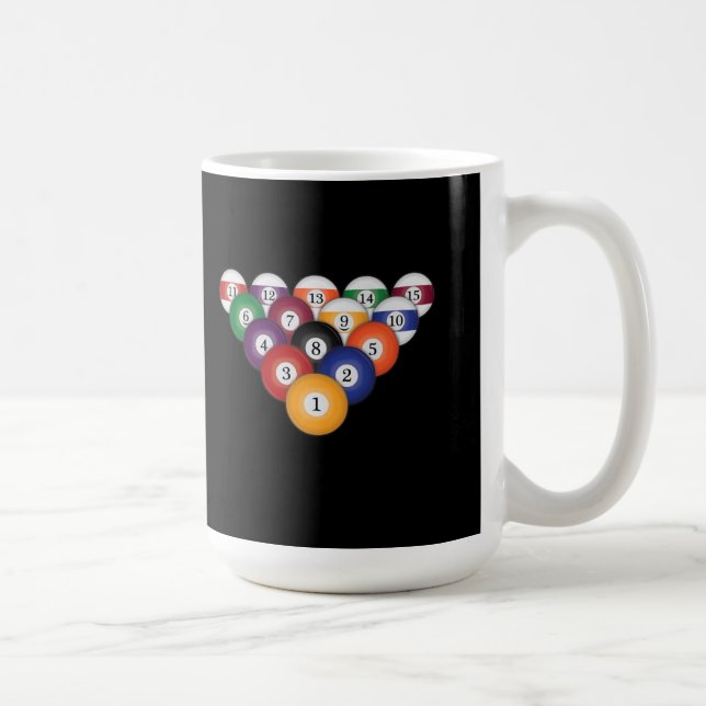 Pool Balls / Billiards: Coffee Mugs (Right)