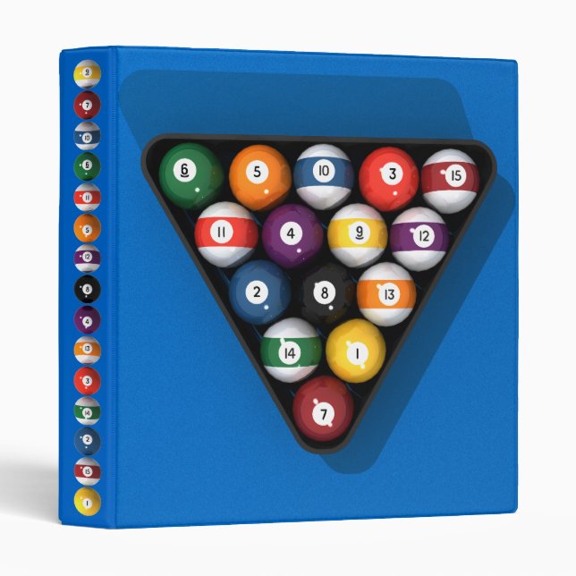 Pool Balls / Billiards: Custom Binder (Front/Spine)