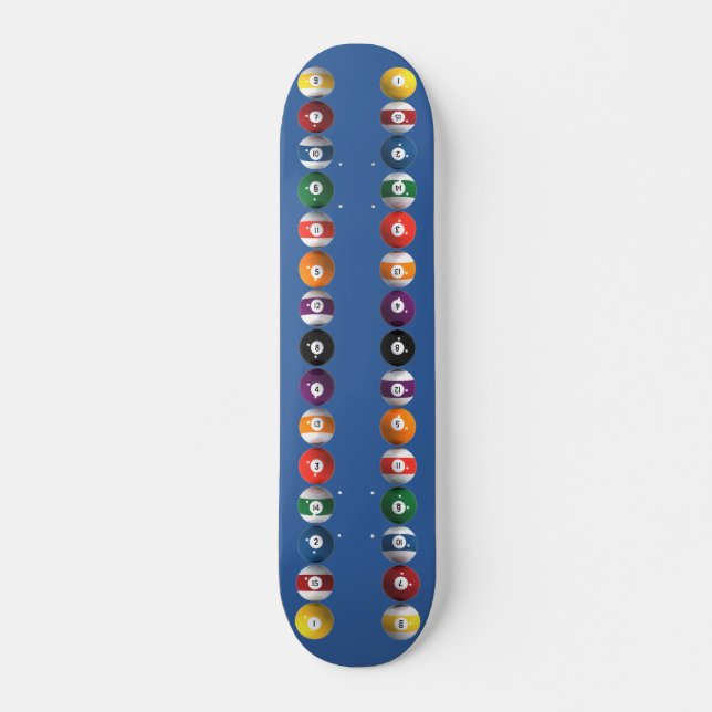 Pool Balls / Billiards: Custom Skateboard (Front)