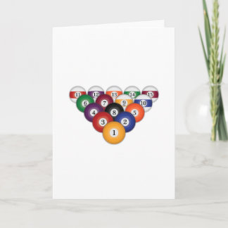 Pool Balls / Billiards: Greeting Cards