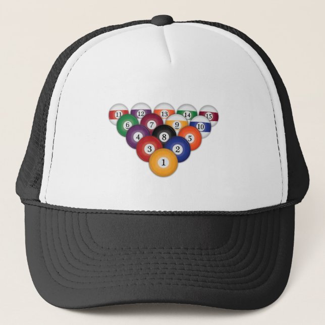 Pool Balls / Billiards: Hats (Front)