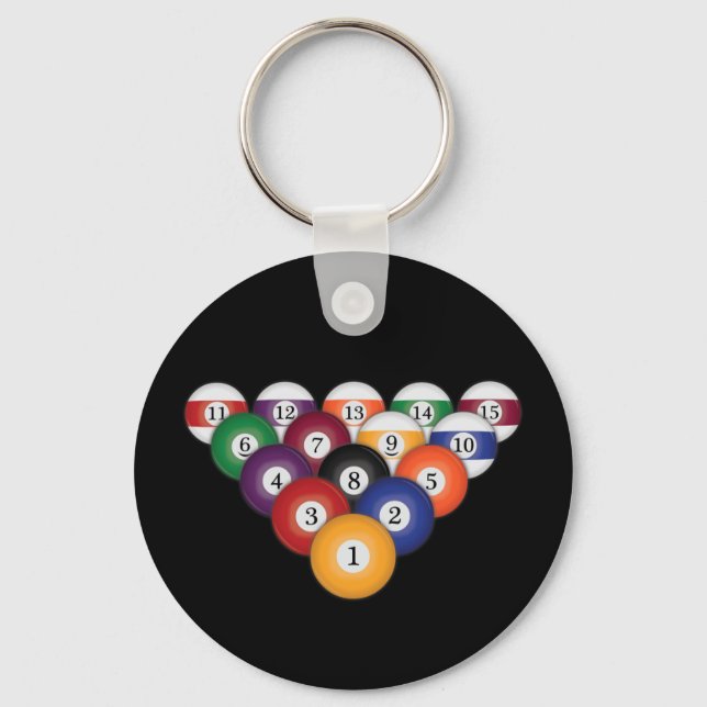 Pool Balls / Billiards: Keychains (Front)