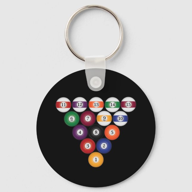 Pool Balls / Billiards: Keychains (Front)