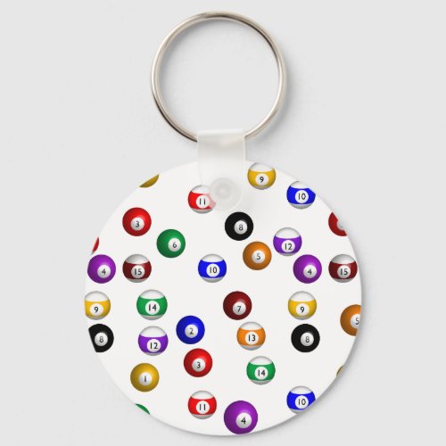 Pool Balls Keychain