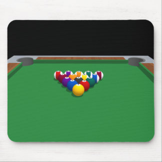 Pool Balls on Table: 3D Model: Mouse Pad