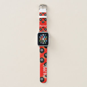 Pool balls red pattern apple watch band
