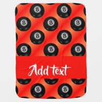 Pool balls red pattern baby blanket