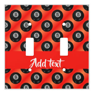 Pool balls red pattern light switch cover