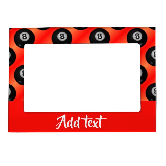 Pool balls red pattern magnetic frame (Front)