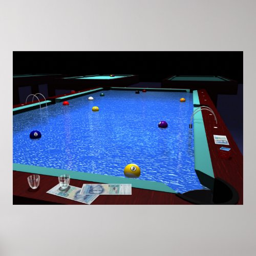 Pool _ Beautiful Billiards Poster