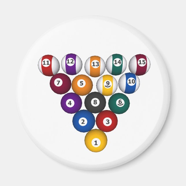 Pool: Billiard Balls: Billiards: Magnet (Front)