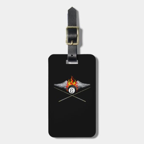 Pool Billiard Player Luggage Tag