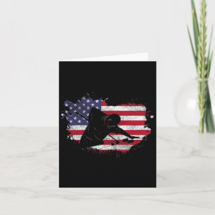 Pool Billiard Shirt - American Flag Billiard Playe Card