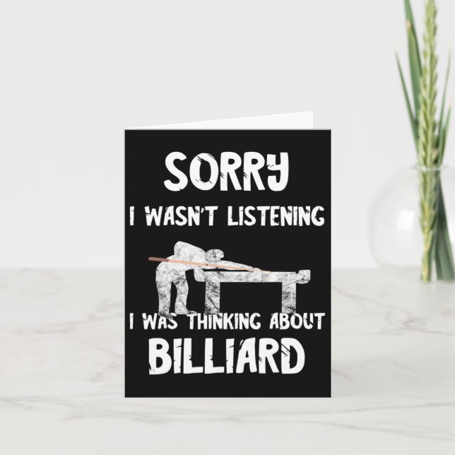 Pool Billiard Snooker Player 8 Ll Playing Billiard Card (Front)