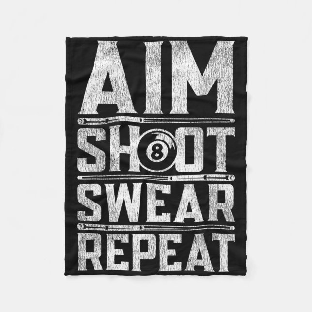 Pool Billiard Snooker Player Motivation Quote  Fleece Blanket (Front)