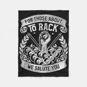 Pool Billiard Snooker Player We Salute You Fleece Blanket