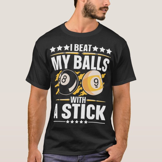 Pool Billiard Team 8 Ball Pool Billiard Player - B T-Shirt (Front)
