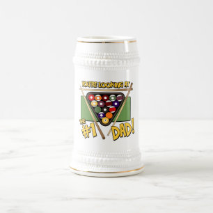 Pool/Billiards #1 Dad Father's Day Gift Beer Stein