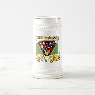 Pool/Billiards #1 Dad Father's Day Gift Beer Stein