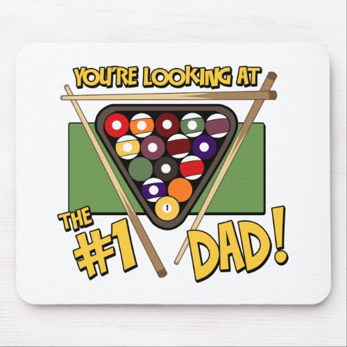 PoolBilliards 1 Dad Fathers Day Gift Mouse Pad
