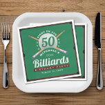 Pool Billiards 50th Birthday Party Napkins<br><div class="desc">Cool pool table / billiards 50th birthday party napkins.  Personalize it with your event details.</div>
