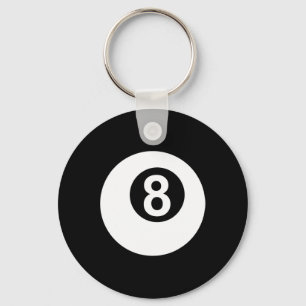 Pool Billiards American Flag Gift Keychain