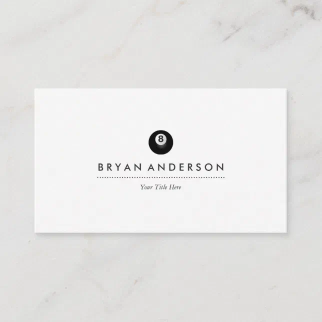 Pool - Billiards Business Card | Zazzle