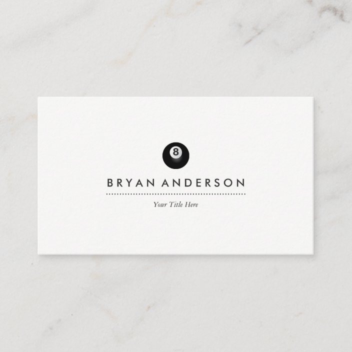 Pool - Billiards Business Card | Zazzle.com