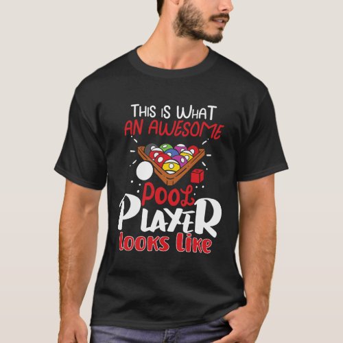 Pool Billiards Cue Sports Professional Pool Player T_Shirt