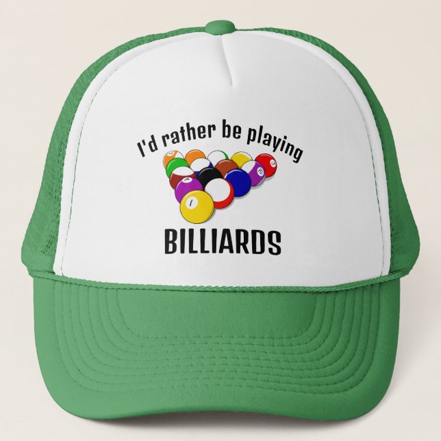 Pool Billiards Design Hat (Front)