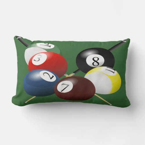 Pool  Billiards Lumbar Pillow